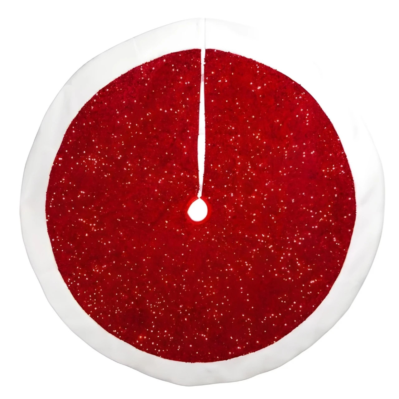 Kurt Adler Red Sequined Tree Skirt 1 Kurt Adler Red Sequined Tree Skirt