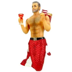 December Diamonds - Santa Daddy II Merman Ornament