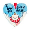 Nola Watkins I Love You Snow Much Hand Painted Ornament