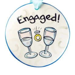 Nola Watkins Engaged Hand Painted Ornament