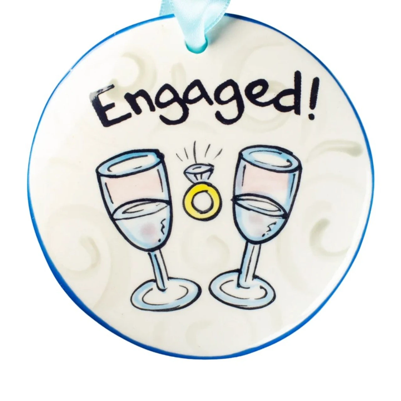 Nola Watkins Engaged Hand Painted Ornament 1 Nola Watkins Engaged Hand Painted Ornament