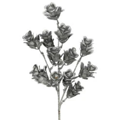 21" Silver Rose Spray