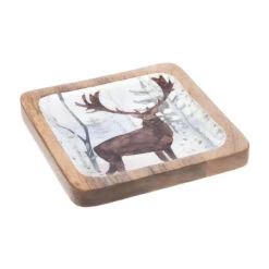 Woodland Buck Wood Trinket Tray 5 Woodland Buck Wood Trinket Tray -Christmas Loft Shop 646662A 74504.1746795302