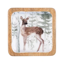 Woodland Doe Wood Trinket Tray