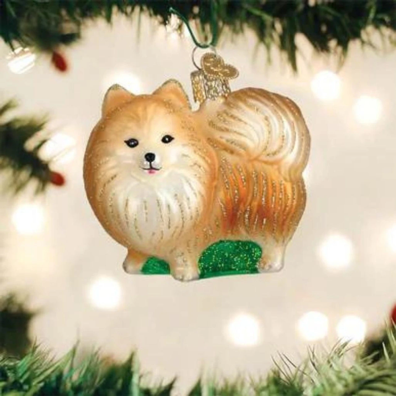 Old World Christmas - Standing Pomeranian Ornament 2 Old World Christmas - Standing Pomeranian Ornament - Image 2