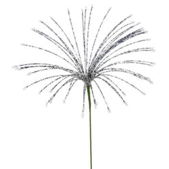 23" Glass Beaded Blue And Silver Burst Spray