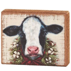 Merry Calf Block Sign