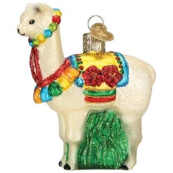 Old World Christmas - Festive Alpaca Glass Ornament