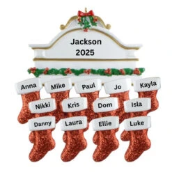 Mantle Family Of 13 Personalized Ornament -Christmas Loft Shop 750313 86059.1744832953