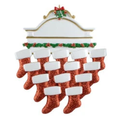 Mantle Family Of 14 Personalized Ornament