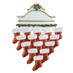 Mantle Family Of 15 Personalized Ornament