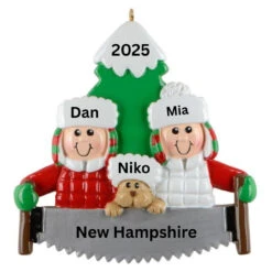 Tree Cutting Couple With Dog Personalized Ornament -Christmas Loft Shop 751598 1 02808.1744833852