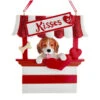 Kurt Adler Beagle Kissing Booth Personalized Ornament