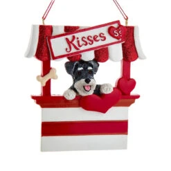 Kurt Adler Schnauzer Kissing Booth Personalized Ornament