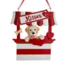 Kurt Adler Yellow Labrador Kissing Booth Personalized Ornament