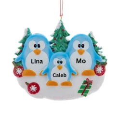 Kurt Adler Personalized Penguin Family Of 3 Ornament 5 Kurt Adler Personalized Penguin Family Of 3 Ornament -Christmas Loft Shop 752428 1 19484.1758309487
