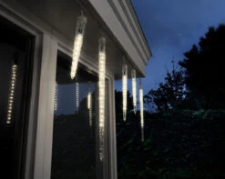 Lumineo 6 Warm White LED Snowing Icicles Transparent Wire -Christmas Loft Shop 780497s 64189.1723210298
