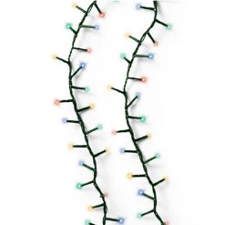 Lumineo 1000 LED Multi-Colored Compact Lights Green Wire -Christmas Loft Shop 781657 on white 18233.1701909336