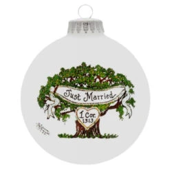 Heart Gifts By Teresa - Just Married Tree Ornament