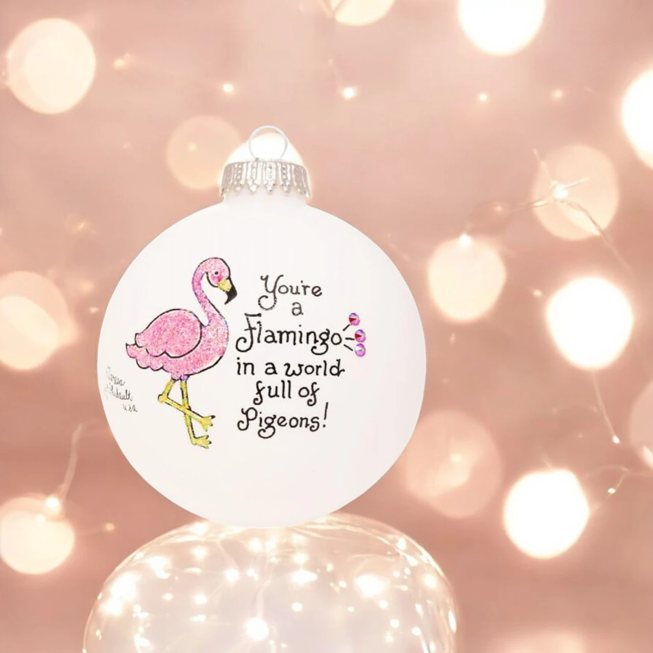 Heart Gifts By Teresa - Flamingo Ornament 2 Heart Gifts By Teresa - Flamingo Ornament - Image 2