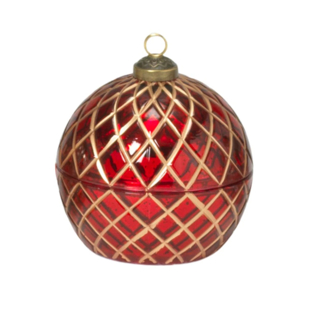 Crimson Lattice LED Candle Ornament 1 Crimson Lattice LED Candle Ornament