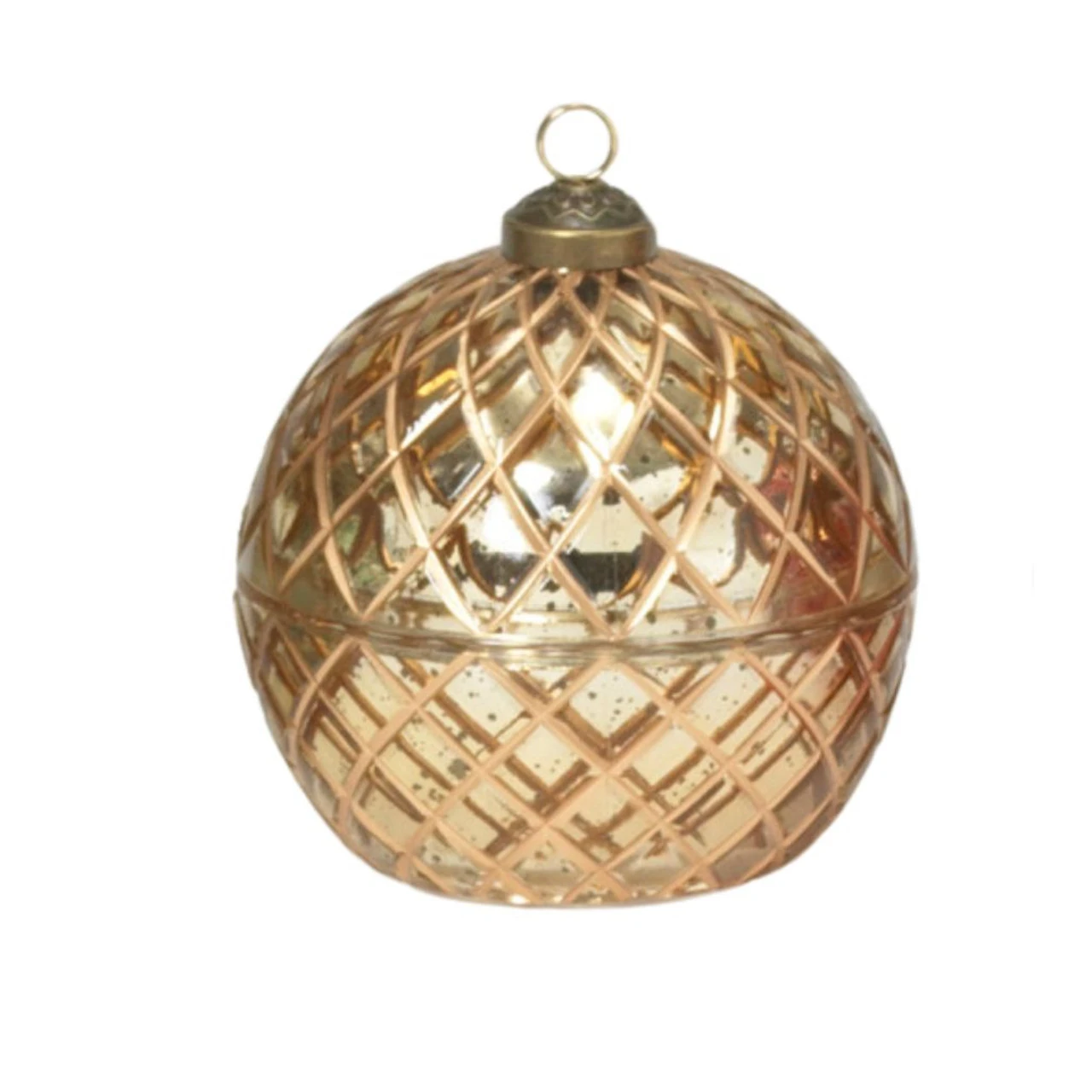 Vintage-Inspired LED Candle Glass Ornament, Golden Glow 1 Vintage-Inspired LED Candle Glass Ornament, Golden Glow