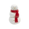 8" Festive Ceramic Snowman Wax Jar With Scarf