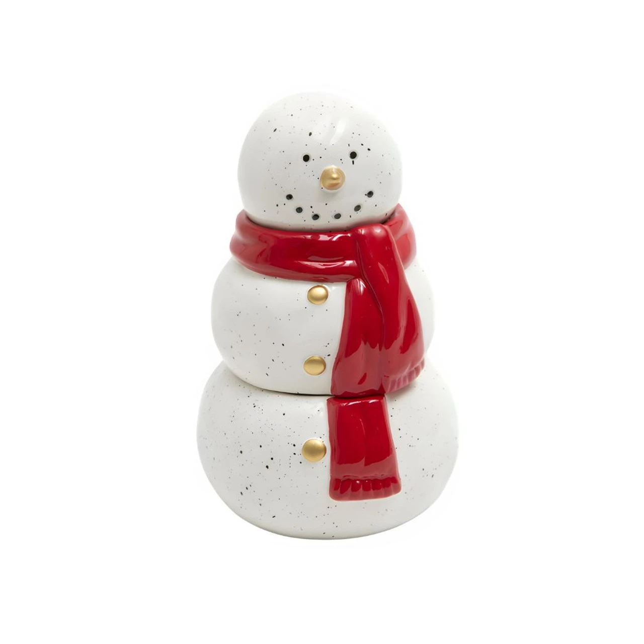 8" Festive Ceramic Snowman Wax Jar With Scarf 1 8" Festive Ceramic Snowman Wax Jar With Scarf