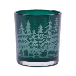 Forest Design Glass Votive Holder Set Of 3 -Christmas Loft Shop 807724 1 87295.1753463182
