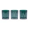 Forest Design Glass Votive Holder Set Of 3