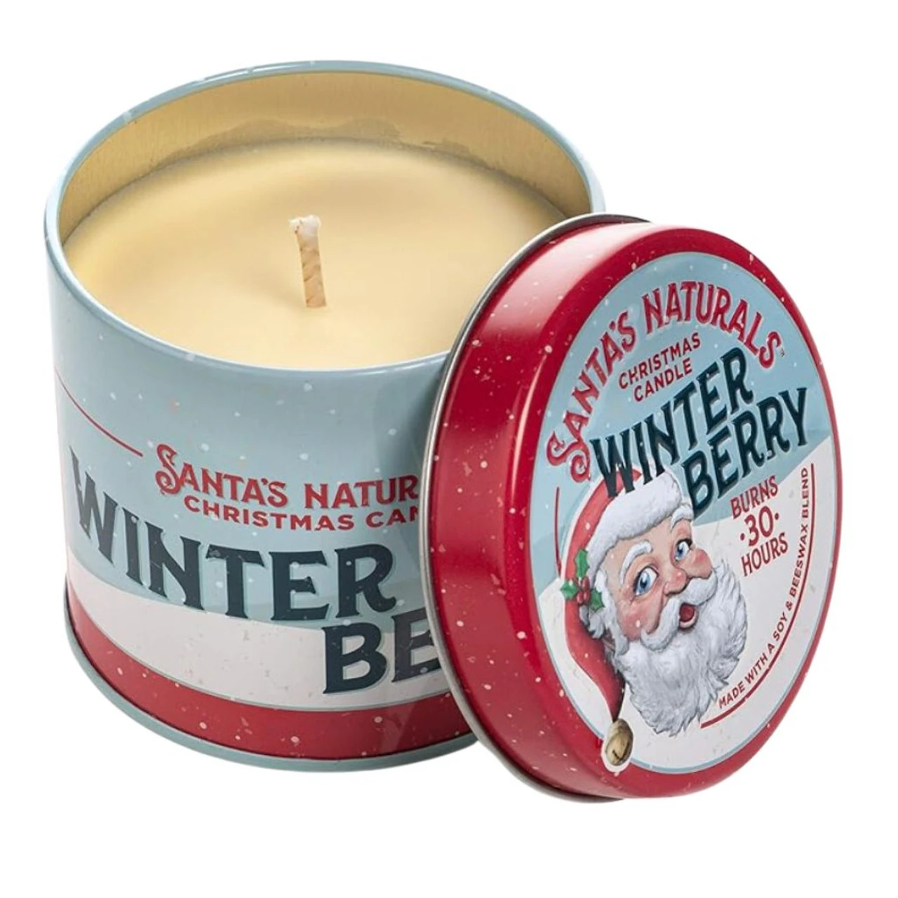 Santas Natural Winter Berry Candle 9oz Tin 1 Santas Natural Winter Berry Candle 9oz Tin