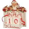 Primitives By Kathy Vintage Christmas Wood Countdown Box, Ho