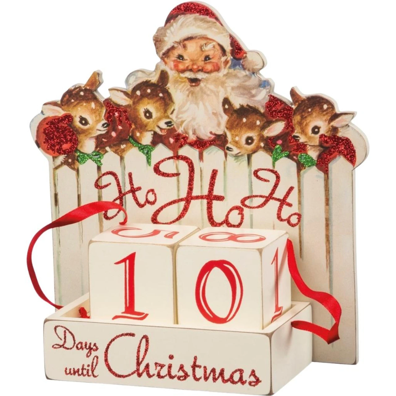 Primitives By Kathy Vintage Christmas Wood Countdown Box, Ho 1 Primitives By Kathy Vintage Christmas Wood Countdown Box, Ho