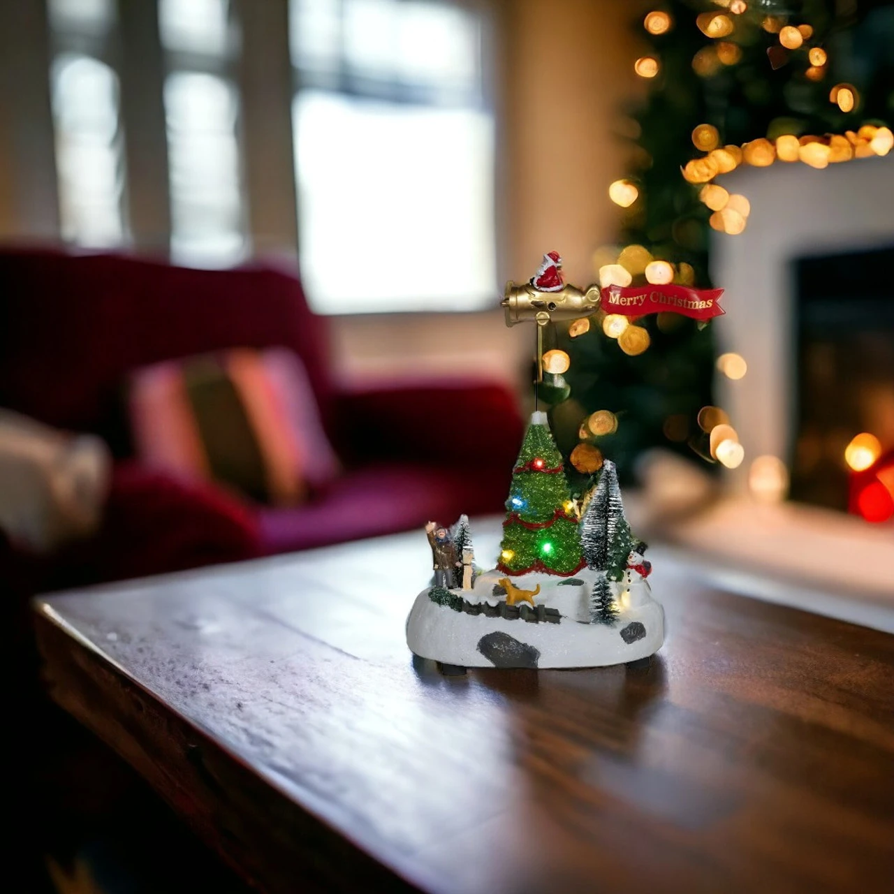 Kurt Adler 9.6" LED Santa's Sleigh Tabletop Display 2 Kurt Adler 9.6" LED Santa's Sleigh Tabletop Display - Image 2