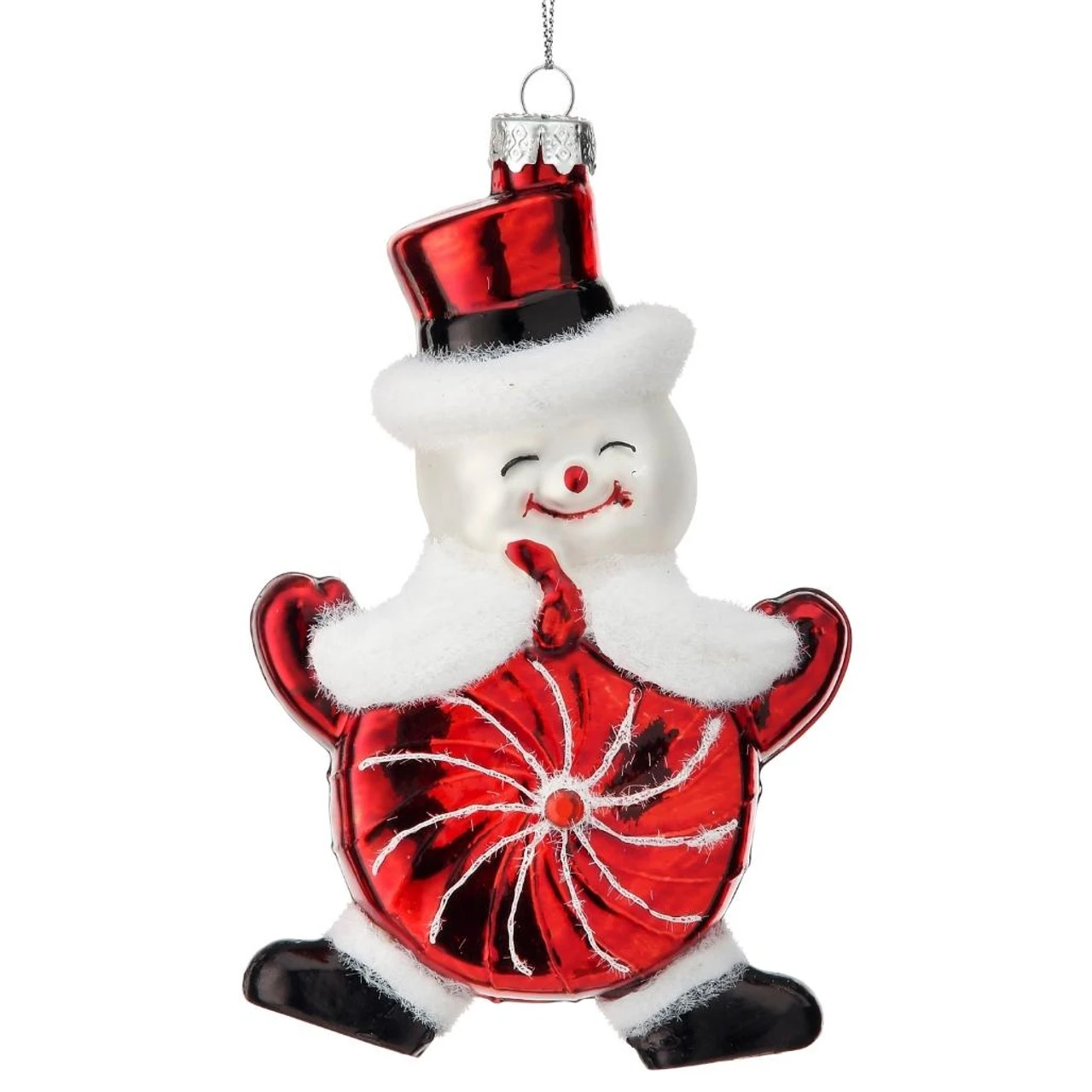 Peppermint Snowman Ornament 1 Peppermint Snowman Ornament