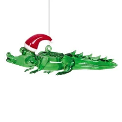 Glass Alligator Ornament