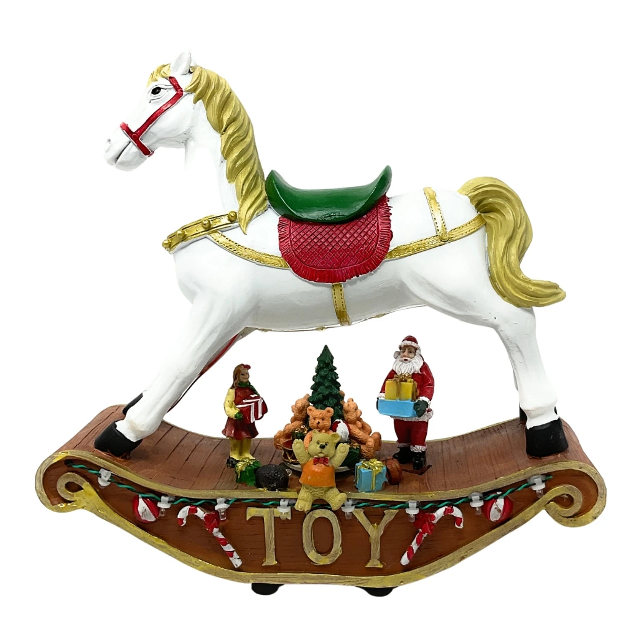 Lumineo Animated Rocking Horse And Toys Figurine 1 Lumineo Animated Rocking Horse And Toys Figurine
