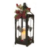 Black LED Lantern W/Candle