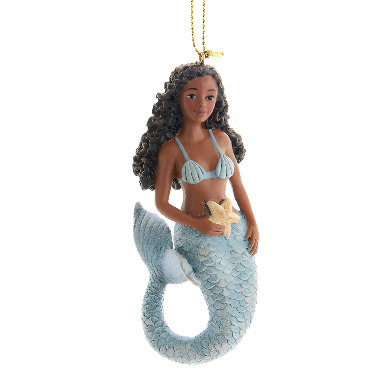 Kurt Adler Blue Tail Mermaid With Starfish Ornament 1 Kurt Adler Blue Tail Mermaid With Starfish Ornament