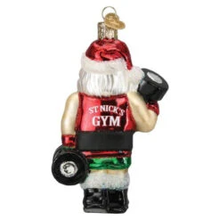 Body Builder Santa Ornament -Christmas Loft Shop Body Builder Santa Ornament back 81173.1679679863