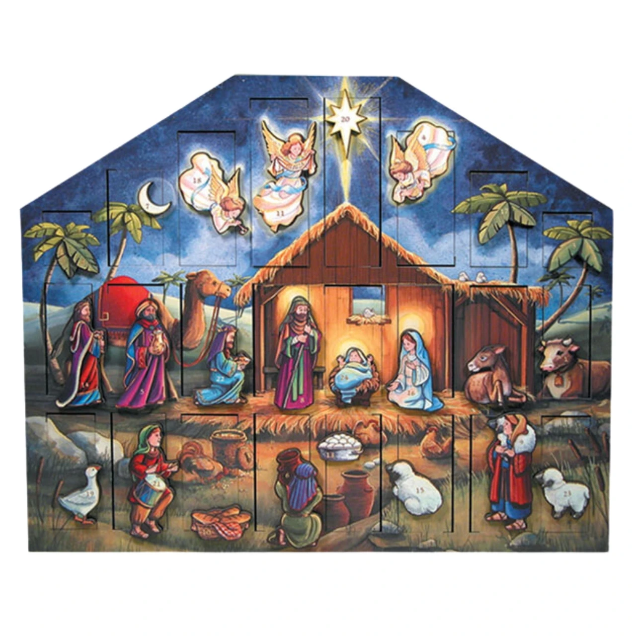 Byers' Choice Wooden Nativity Advent Calendar 1 Byers' Choice Wooden Nativity Advent Calendar