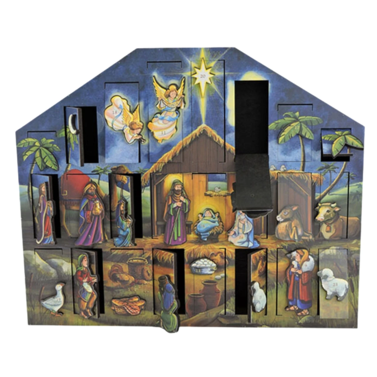 Byers' Choice Wooden Nativity Advent Calendar 2 Byers' Choice Wooden Nativity Advent Calendar - Image 2