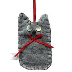 Priscilla Racki Handmade Painted Cat Ornament