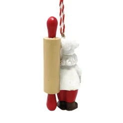 Chef Santa With Rolling Pin Ornament -Christmas Loft Shop Chef Santa With Rolling Pin Ornament back 87060.1709146070