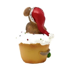 Christmas Mouse Cupcake Figurine, 3.3in, Polyresin -Christmas Loft Shop Christmas Mouse Cupcake Figurine 3.3in Polyresin 1 18397.1710683695
