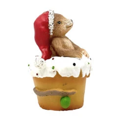 Christmas Mouse Cupcake Figurine, 3.3in, Polyresin -Christmas Loft Shop Christmas Mouse Cupcake Figurine 3.3in Polyresin 2 86523.1710683695