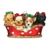 Basket Of Puppies Ornament