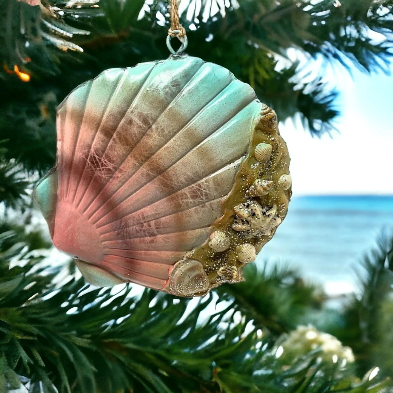 Coral Reef Clam Shell Ornament 2 Coral Reef Clam Shell Ornament - Image 2