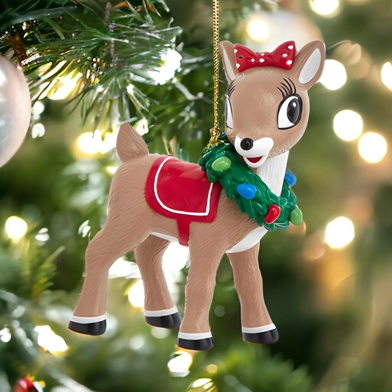 Kurt Adler Clarice With Wreath Blowmold Ornament 2 Kurt Adler Clarice With Wreath Blowmold Ornament - Image 2