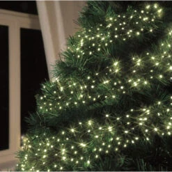Lumineo 1128 LED Warm White Cluster Lights Green Wire -Christmas Loft Shop Cluster lights on tree done 45562.1732307267